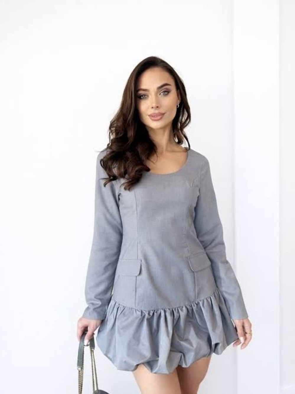 On Twelfth Bubble Hem Dress